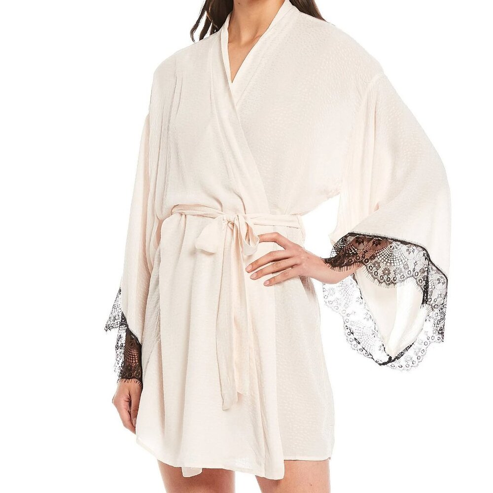 SALE! new Midnight Bakery RAYON Babe Satin & Lace Wrap  Blush  1T1